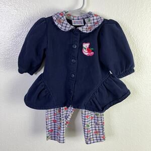 Vintage Small Steps Size 12m Bear Apple Set Y2K Autumn Fall